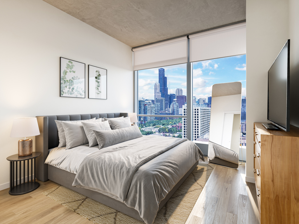 Chicago 1 -Bedroom Apartment Bedroom
