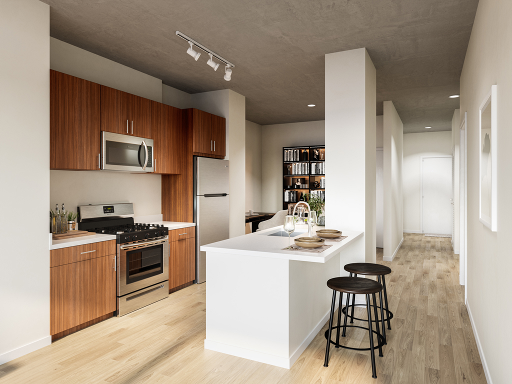 Chicago 1 -Bedroom Apartment Kitchen