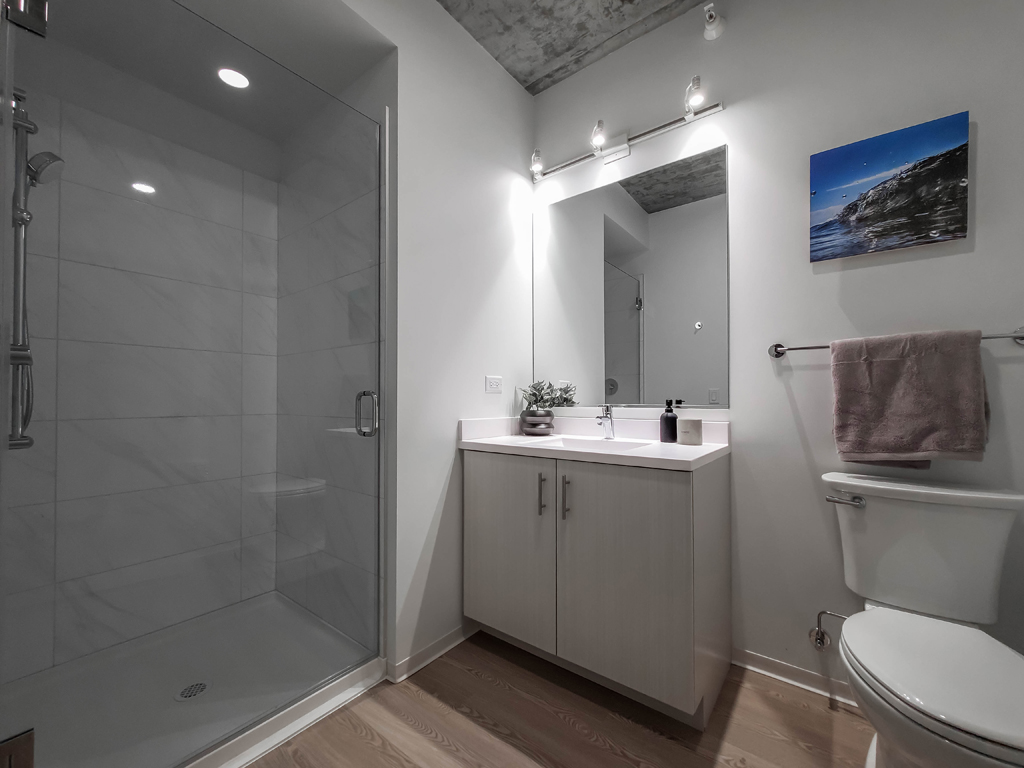 South Loop Studio Apartment Bathroom