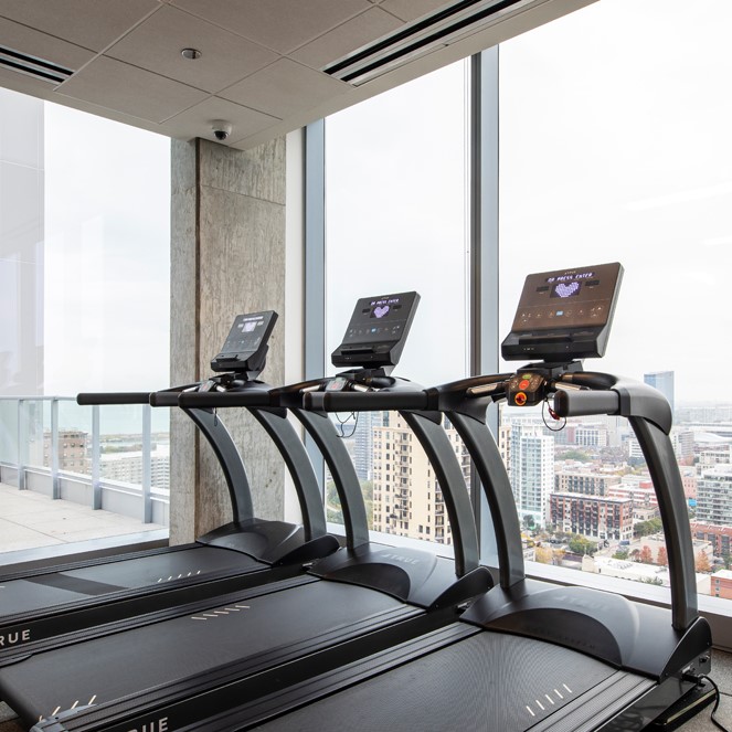 South Loop Apartment Building Fitness Center
